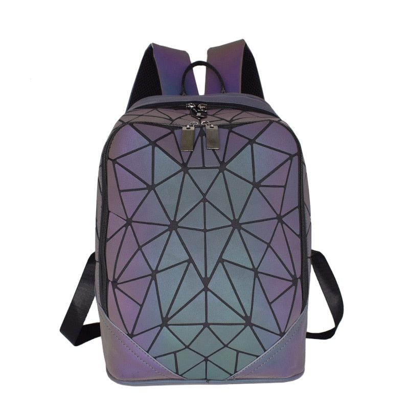 New Women Backpack Geometric Folding Bag Small Students School Bags