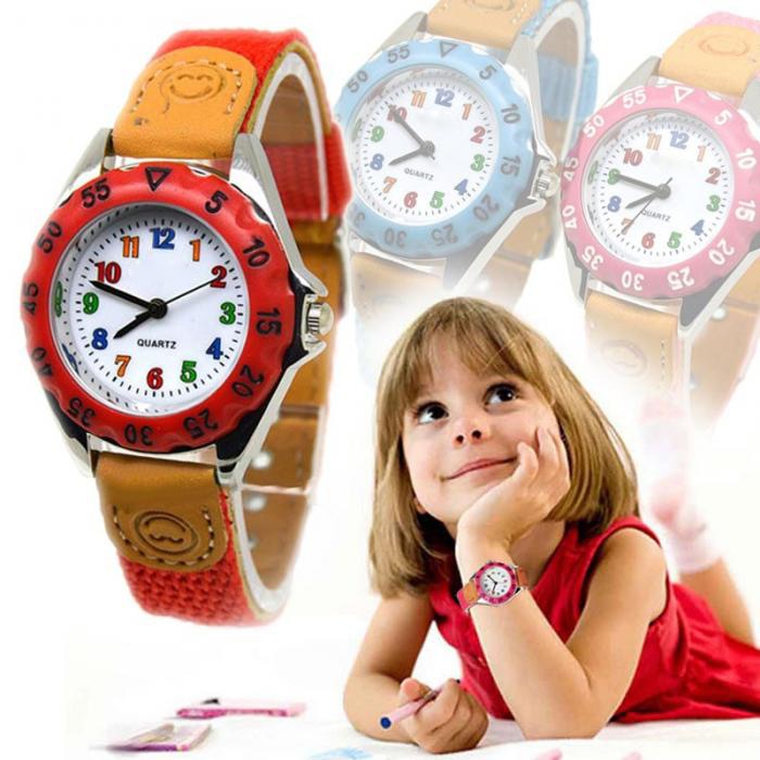 Cute Boys Girls Quartz Watch Kids Children&#39;s Fabric Strap Student Time Clock