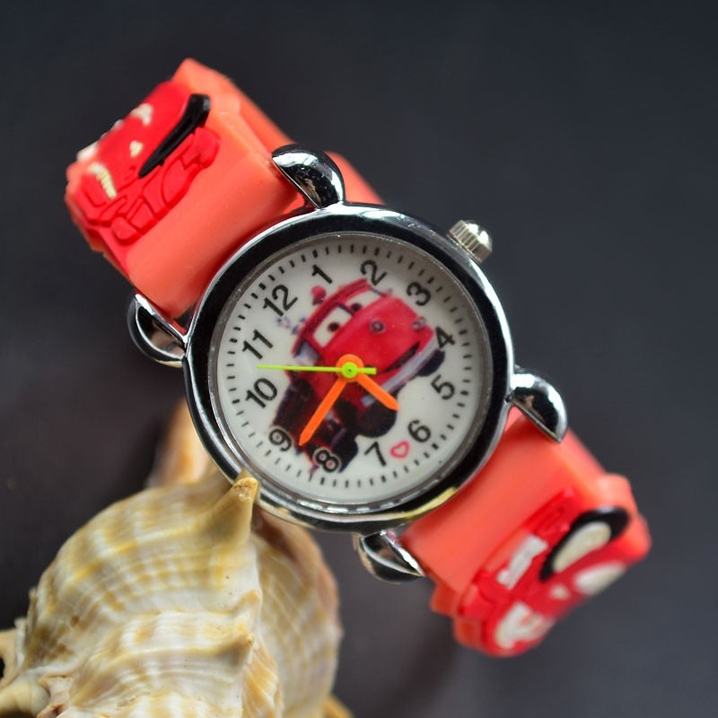 Cartoon Pretty Car Style Children Wrist Watches Kids Students Girls