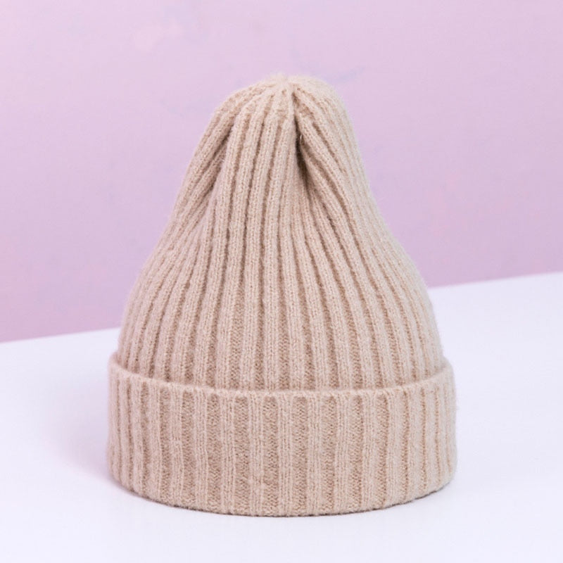 Winter Baby Hat For Kids Warm Knitted Baby Accessories Girl Boy Beanie Cap