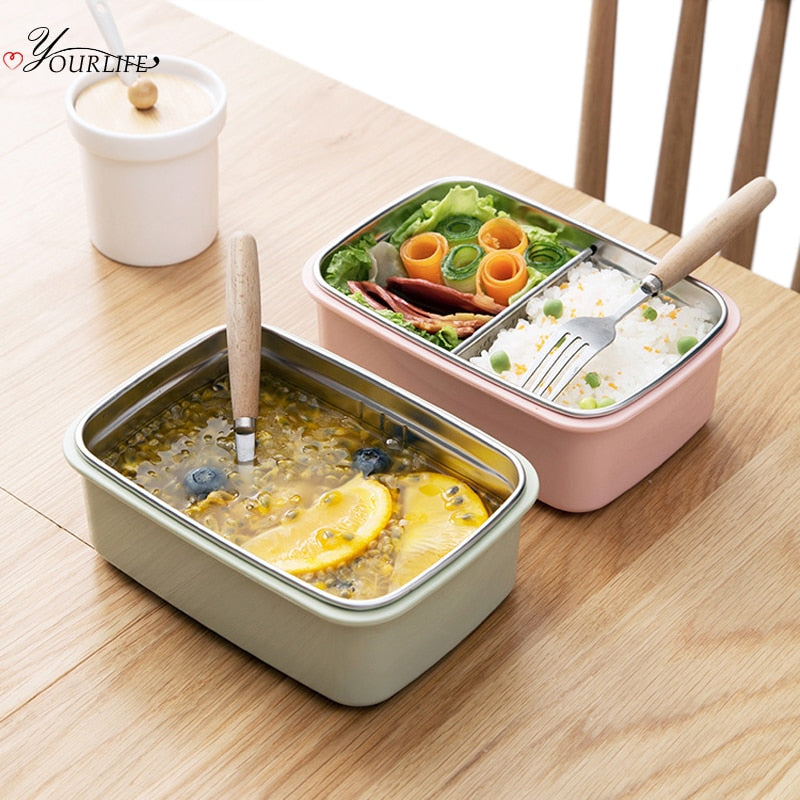 OYOURLIFE Eco Friendly Stainless Steel Bento Lunch Box Portable Food Warmer Outdoor