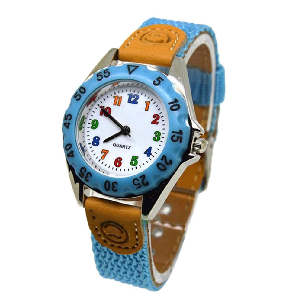 Cute Boys Girls Quartz Watch Kids Children&#39;s Fabric Strap Student Time Clock