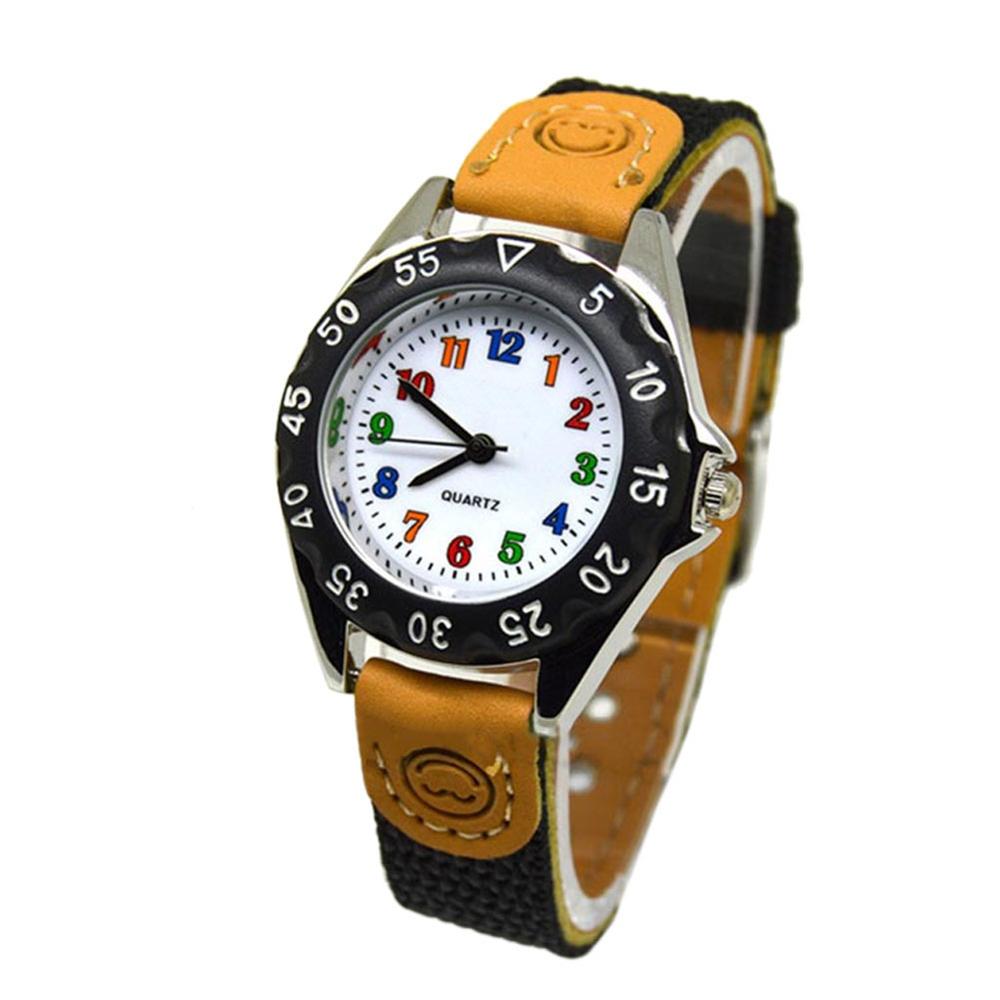 Cute Boys Girls Quartz Watch Kids Children&#39;s Fabric Strap Student Time Clock