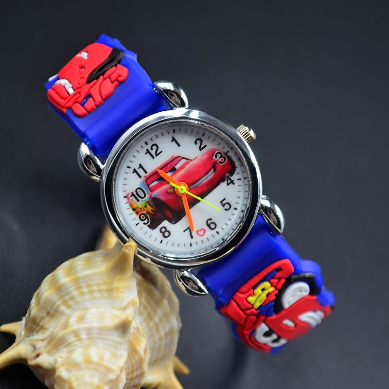 Cartoon Pretty Car Style Children Wrist Watches Kids Students Girls