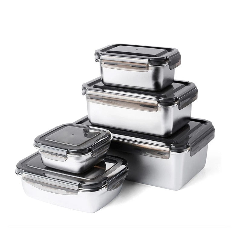 Lunch Container Metal Lunch Box Food Prep Container Tiffin Box Stainless Steel