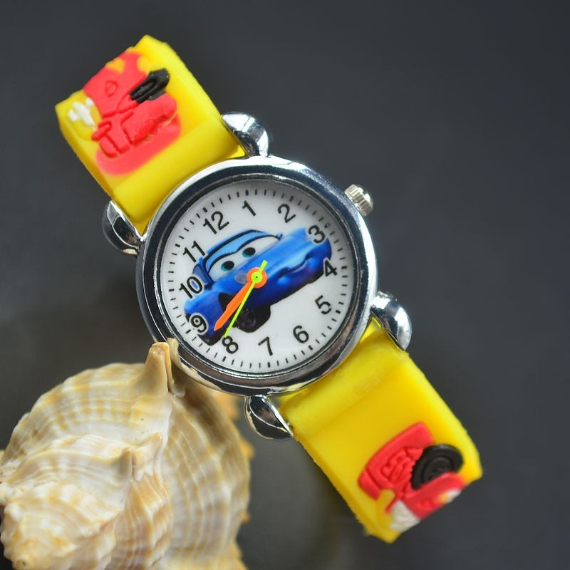 Cartoon Pretty Car Style Children Wrist Watches Kids Students Girls