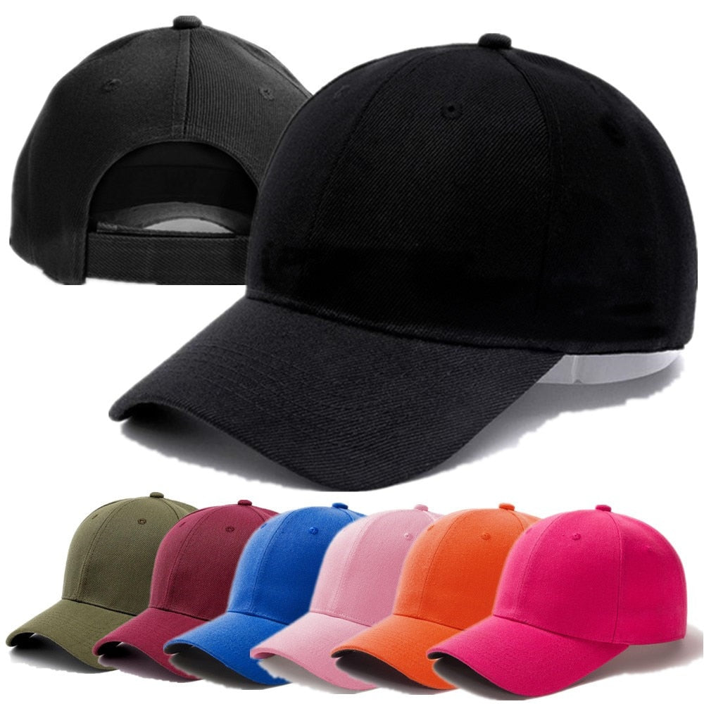 1 Pcs Unisex Cap Casual Plain Acrylic Baseball Cap Adjustable Snapback Hats