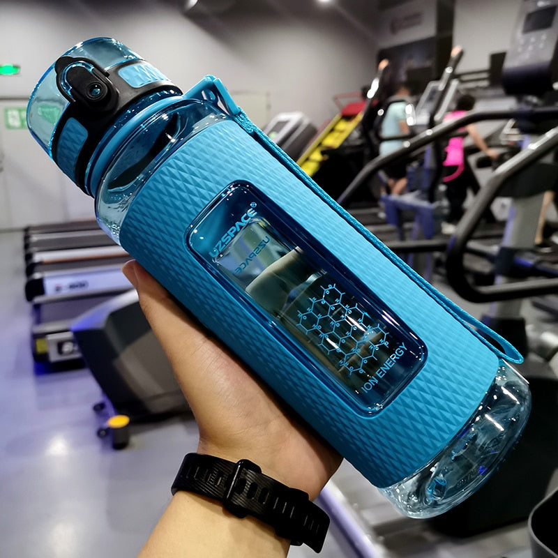 UZSPACE Sports Water Bottles Gym Leak-proof Drop-proof Portable Shaker Outdoor