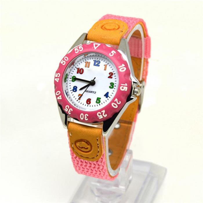 Cute Boys Girls Quartz Watch Kids Children&#39;s Fabric Strap Student Time Clock