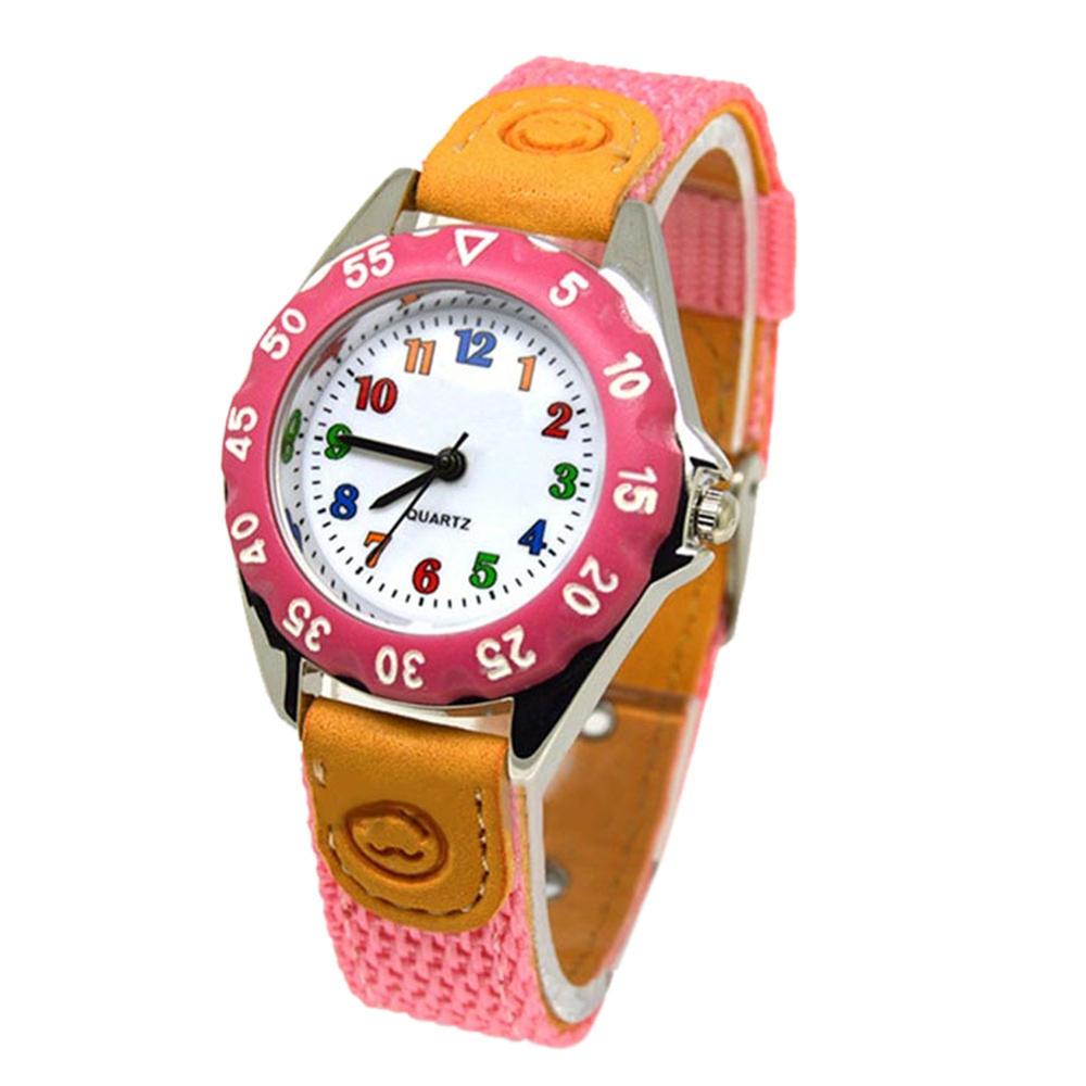 Cute Boys Girls Quartz Watch Kids Children&#39;s Fabric Strap Student Time Clock