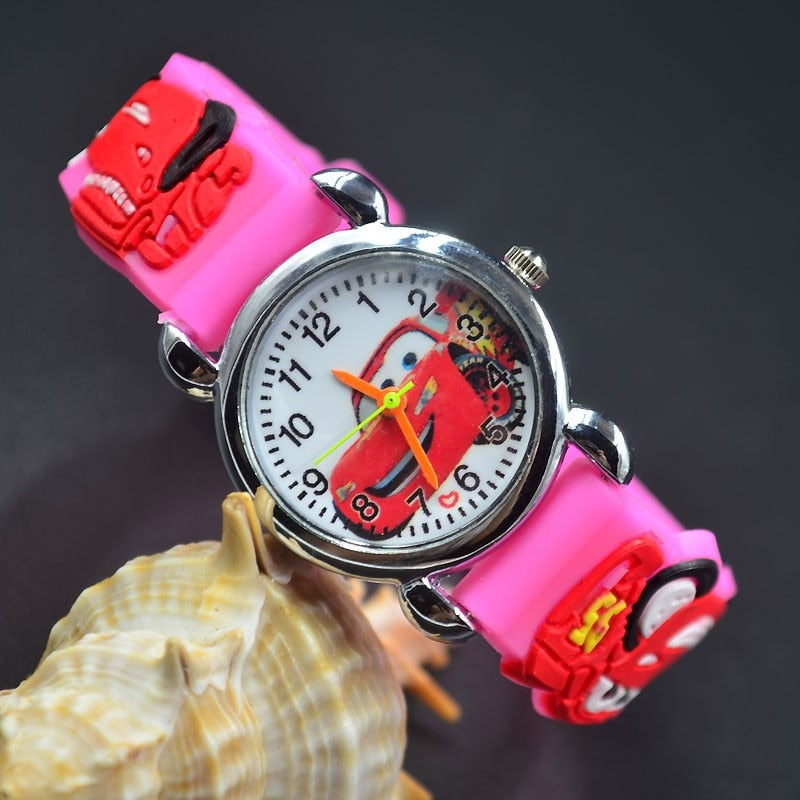 Cartoon Pretty Car Style Children Wrist Watches Kids Students Girls