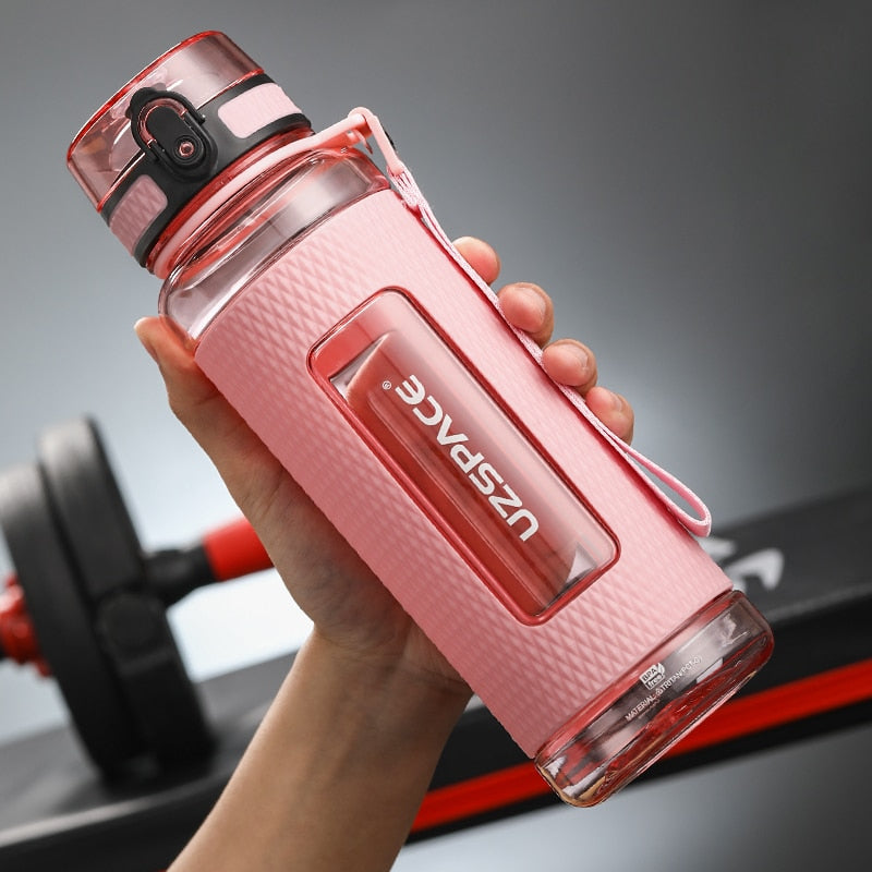 UZSPACE Sports Water Bottles Gym Leak-proof Drop-proof Portable Shaker Outdoor