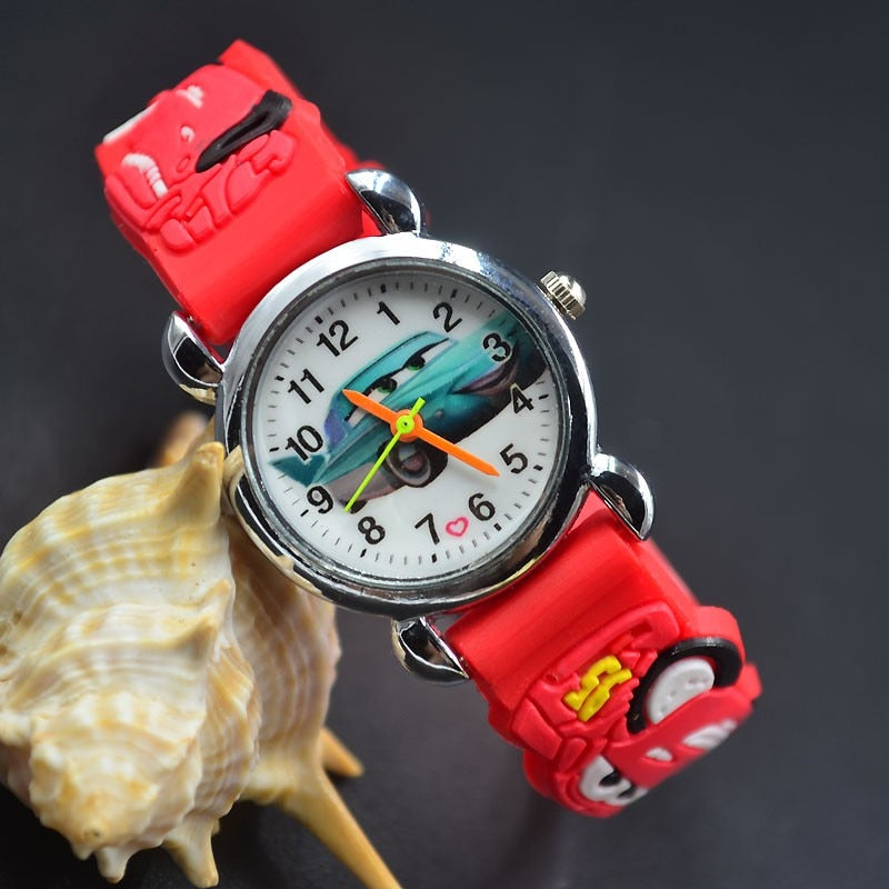 Cartoon Pretty Car Style Children Wrist Watches Kids Students Girls