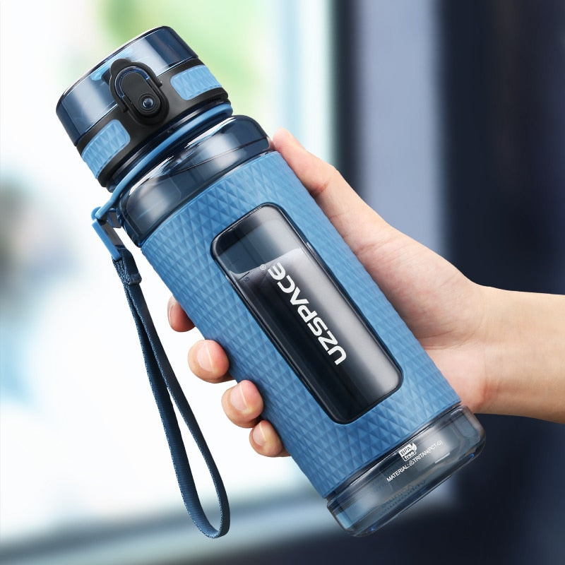 UZSPACE Sports Water Bottles Gym Leak-proof Drop-proof Portable Shaker Outdoor