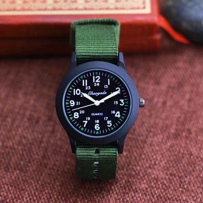 2022 Chaoyada Children Boys Girls 24hours Canvas Luminous Pointer Quartz Wristwatches Kids