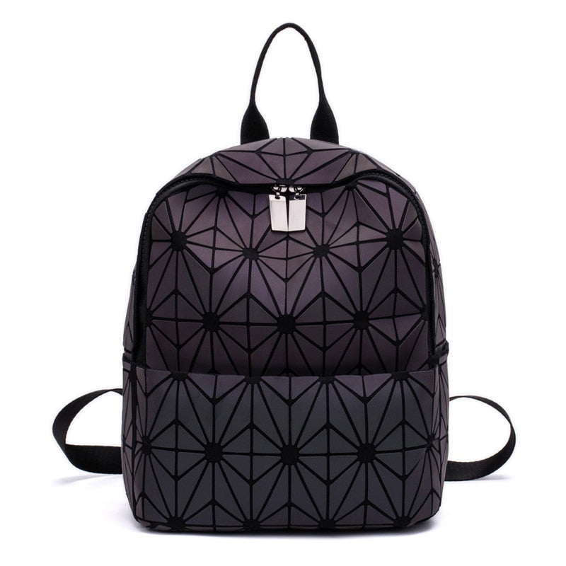 New Women Backpack Geometric Folding Bag Small Students School Bags