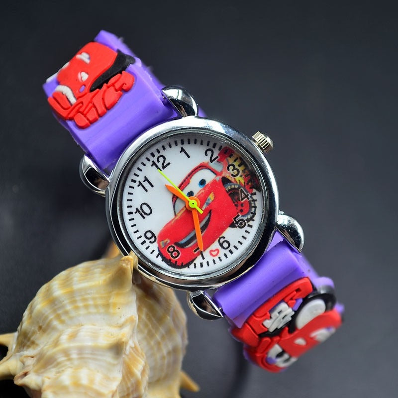 Cartoon Pretty Car Style Children Wrist Watches Kids Students Girls