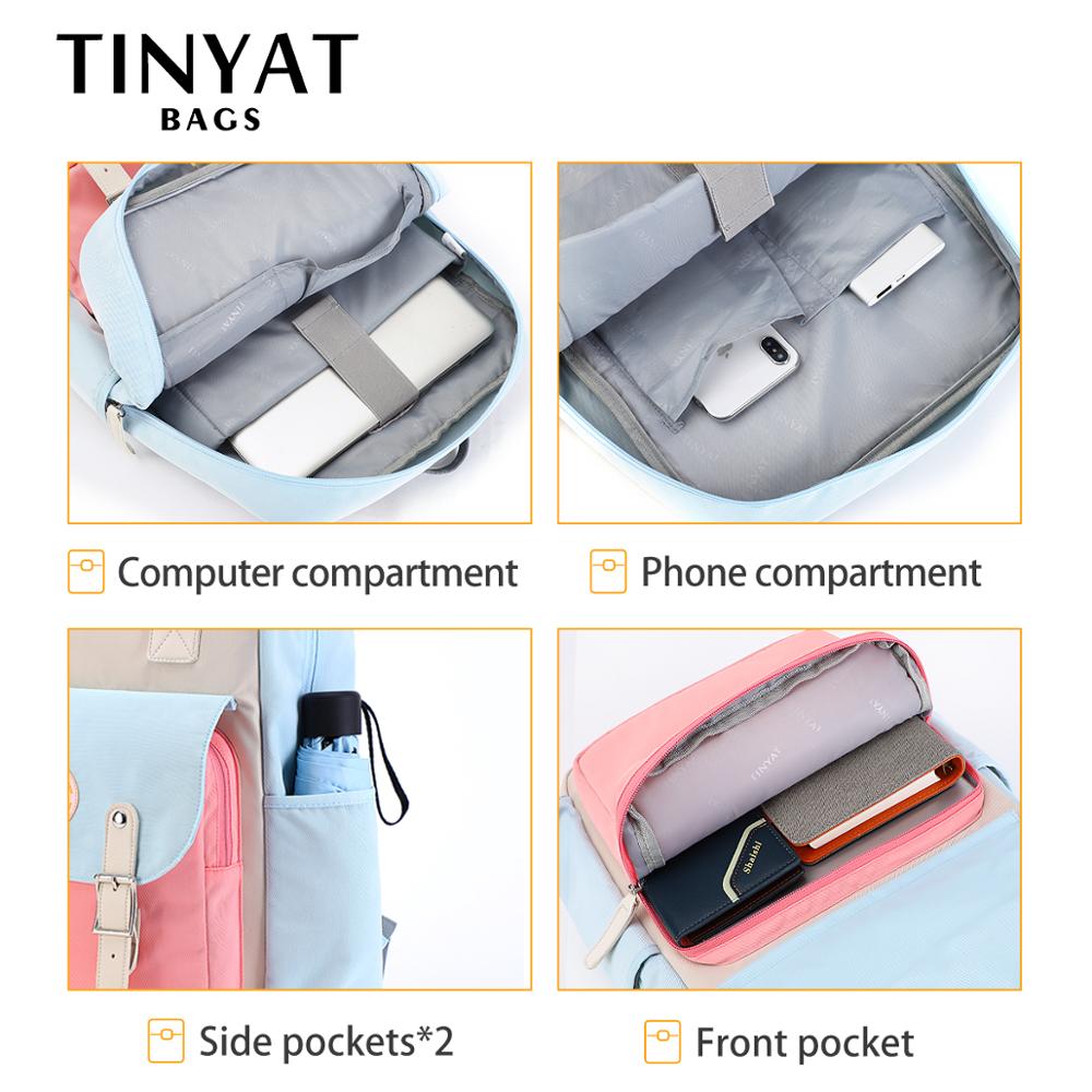 TINYAT Women&#39;s school laptop backpack Youth Donut backpacks High School Bag