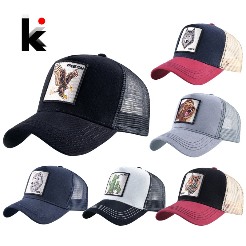 Fashion Animals Embroidery Baseball Caps Men Women Snapback Hip Hop Hat