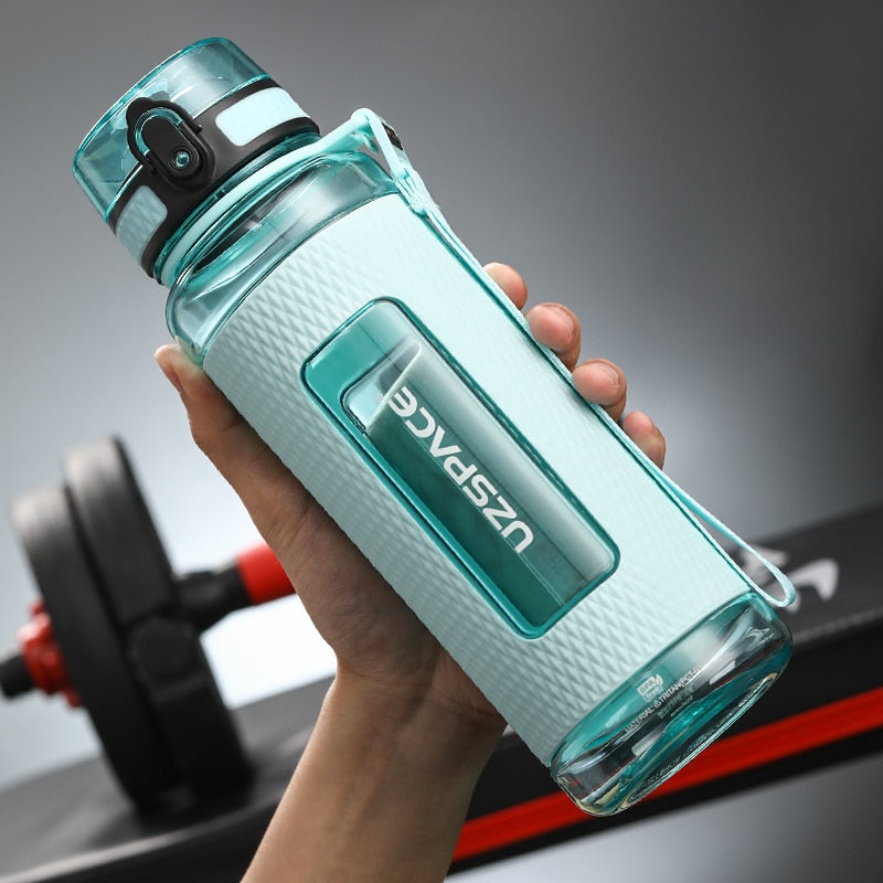 UZSPACE Sports Water Bottles Gym Leak-proof Drop-proof Portable Shaker Outdoor