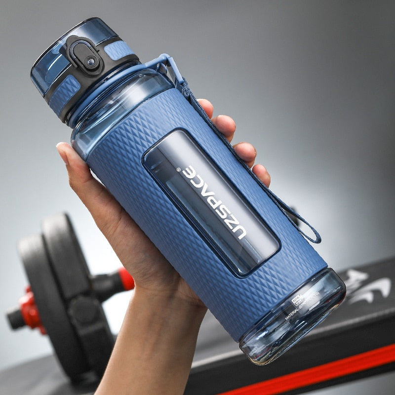 UZSPACE Sports Water Bottles Gym Leak-proof Drop-proof Portable Shaker Outdoor