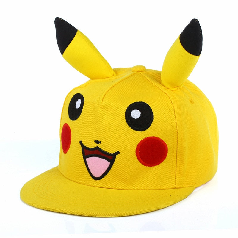 Pokemon Pikachu Baseball Cap Anime Cartoon Figure Cosplay Hat Adjustable Women Men