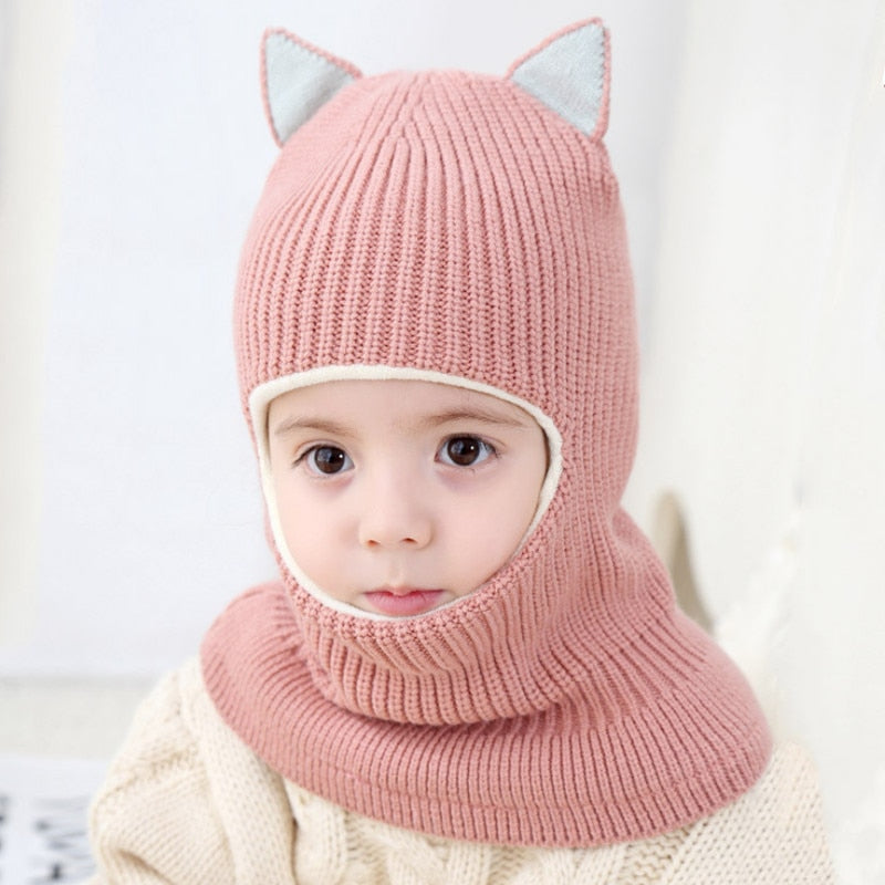 Beanies Baby Ring Hat Pompom Winter Children Hats Knitted Cute Cap for Baby