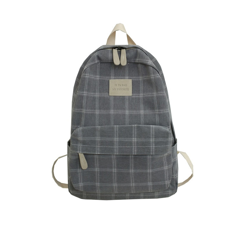 HOCODO Plaid Women Backpack Student Cute School Bag