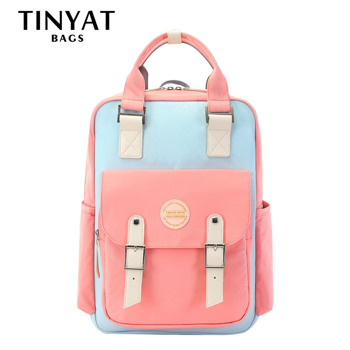 TINYAT Women&#39;s school laptop backpack Youth Donut backpacks High School Bag