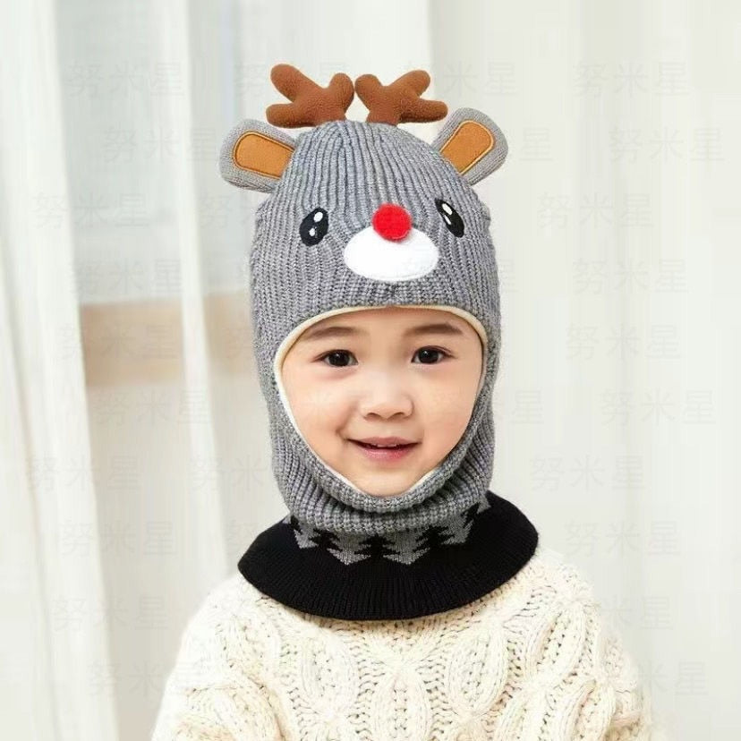 Beanies Baby Ring Hat Pompom Winter Children Hats Knitted Cute Cap for Baby