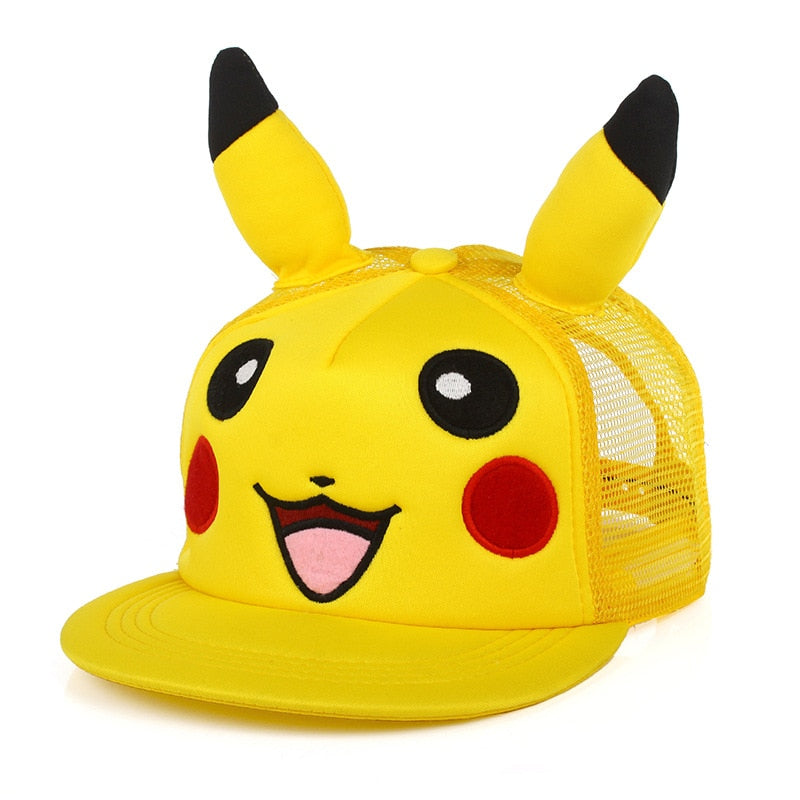 Pokemon Pikachu Baseball Cap Anime Cartoon Figure Cosplay Hat Adjustable Women Men