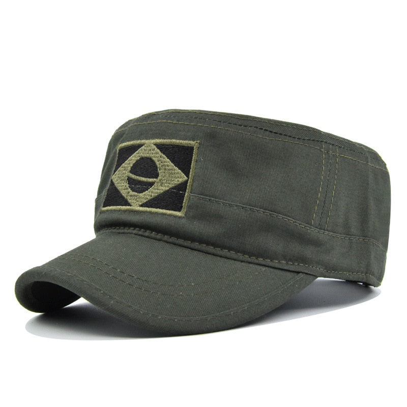 Army Camouflage Male Baseball Cap Men Embroidered Brazil Flag  Caps