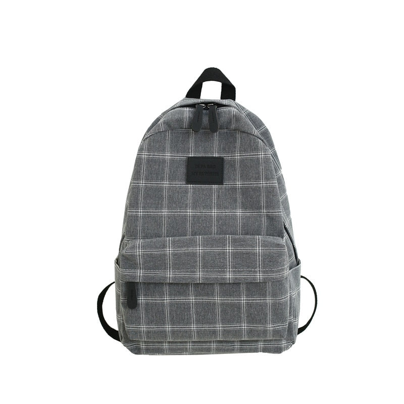 HOCODO Plaid Women Backpack Student Cute School Bag