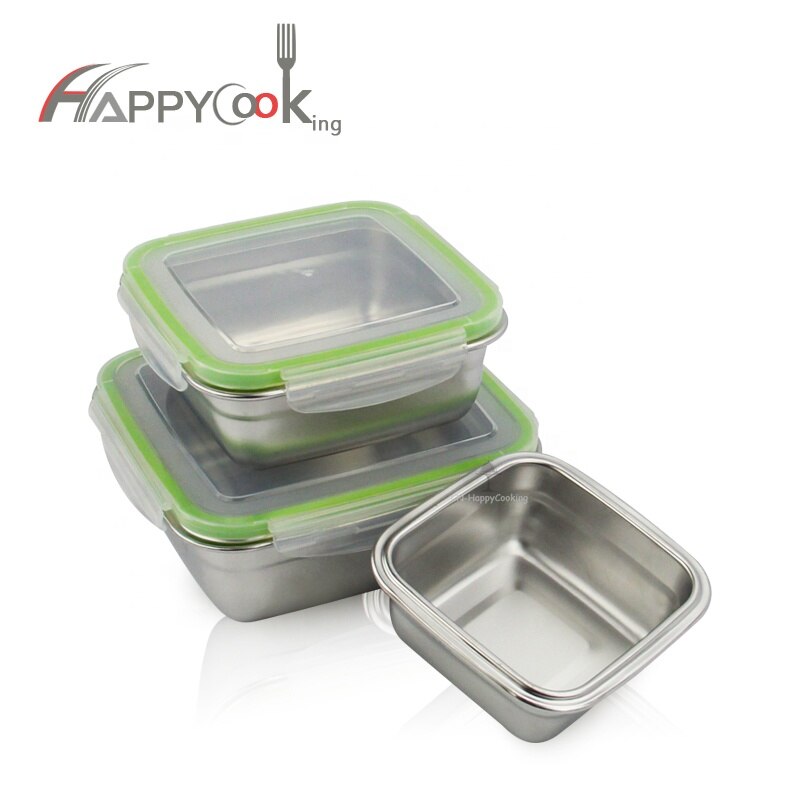 Leak proof hot sealing 304  tiffin box stainless steel food pan carrier stainless steel lunch box