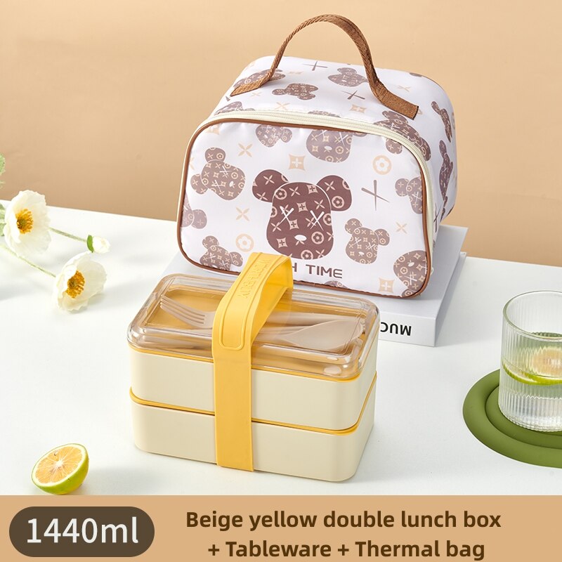 Bento School LunchBox Tiffin Box for Kids Kids with Bag Tableware for School Sandwich