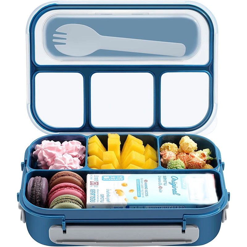 Food Box Tiffin Box Lunchbox School Children Balance Bento Box 4 Compartment Lunch Box