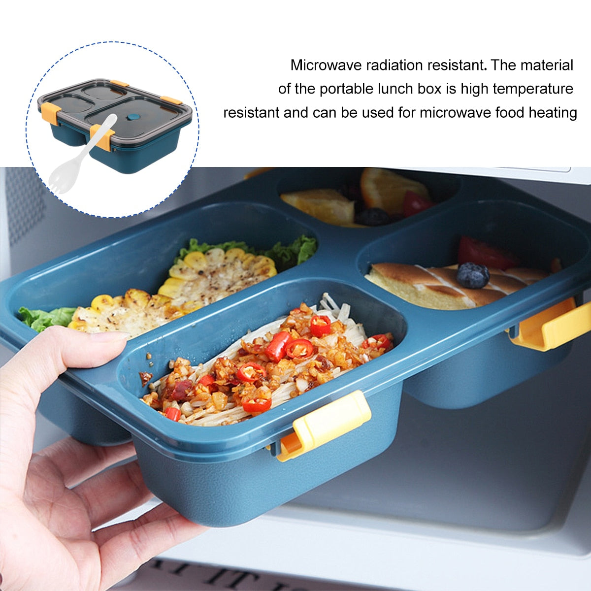 Box Bento Lunchbox Lunch School Outdoor Portable Work Tiffin Metal Senction