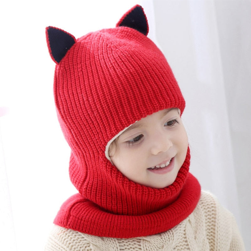 Beanies Baby Ring Hat Pompom Winter Children Hats Knitted Cute Cap for Baby