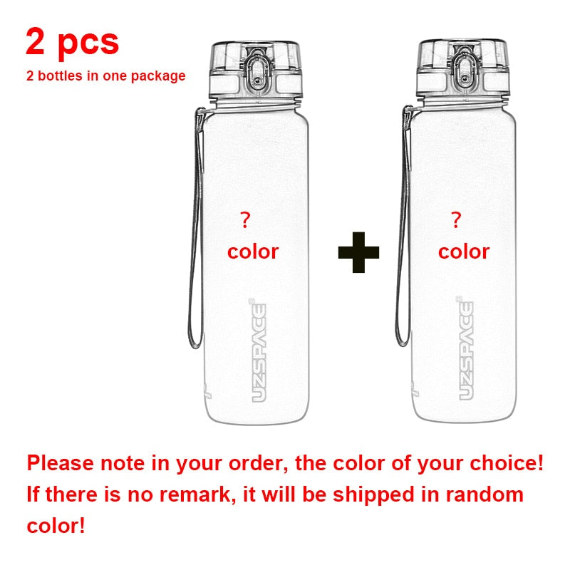 Hot Sale Sports Water Bottle 500/1000ML Protein Shaker Outdoor Travel Portable Leakproof Drinkware Plastic Drink Bottle BPA Free