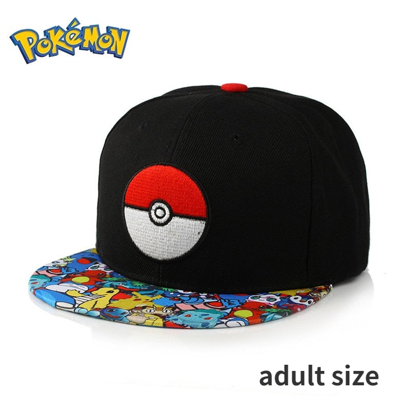 Pokemon Pikachu Baseball Cap Anime Cartoon Figure Cosplay Hat Adjustable Women Men