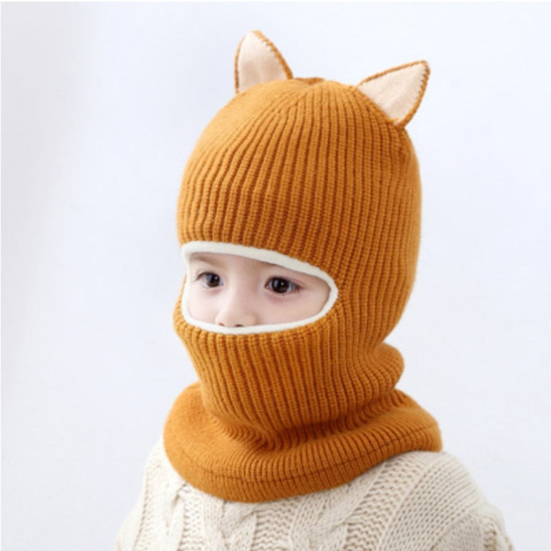 Beanies Baby Ring Hat Pompom Winter Children Hats Knitted Cute Cap for Baby