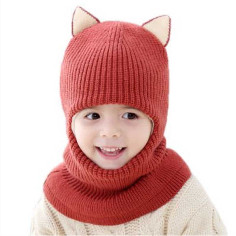 Beanies Baby Ring Hat Pompom Winter Children Hats Knitted Cute Cap for Baby