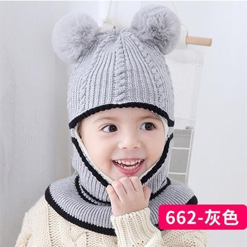 Beanies Baby Ring Hat Pompom Winter Children Hats Knitted Cute Cap for Baby