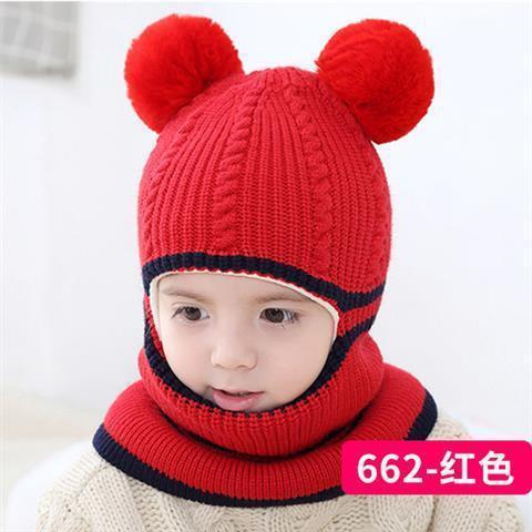 Beanies Baby Ring Hat Pompom Winter Children Hats Knitted Cute Cap for Baby