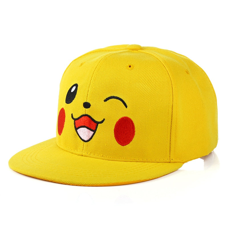 Pokemon Pikachu Baseball Cap Anime Cartoon Figure Cosplay Hat Adjustable Women Men