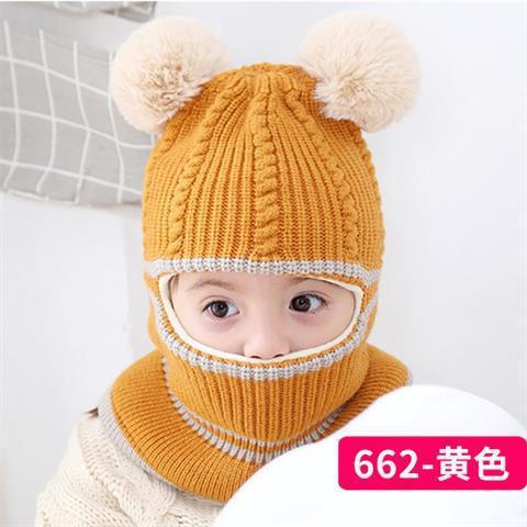 Beanies Baby Ring Hat Pompom Winter Children Hats Knitted Cute Cap for Baby