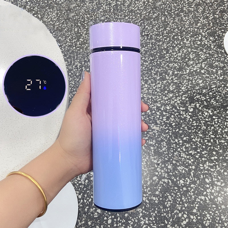 smart digital water bottle keeps cold and heat thermal bottle Stainless Steel