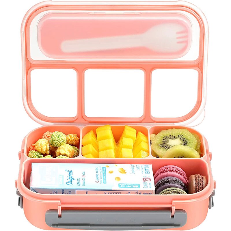 Food Box Tiffin Box Lunchbox School Children Balance Bento Box 4 Compartment Lunch Box