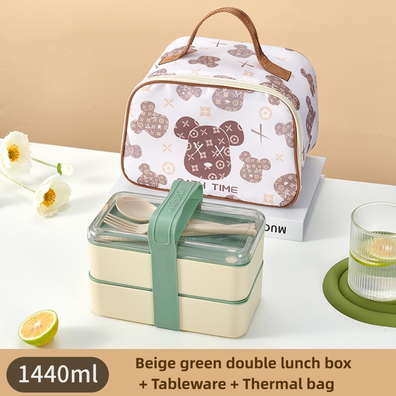 Bento School LunchBox Tiffin Box for Kids Kids with Bag Tableware for School Sandwich