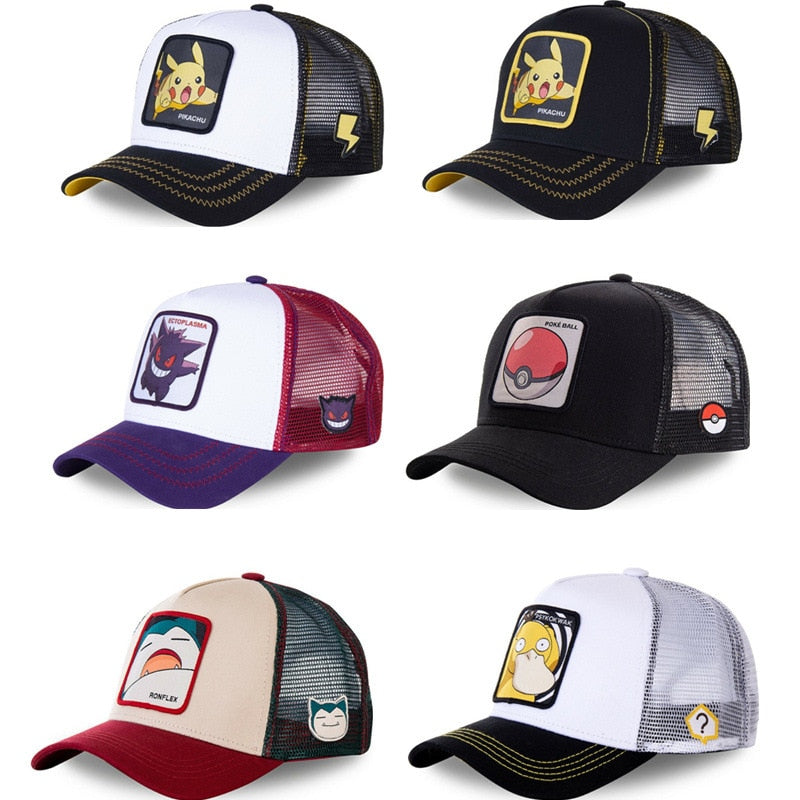 Pokemon Anime Series Baseball Cap Original Pikachu Gengar kids Cap